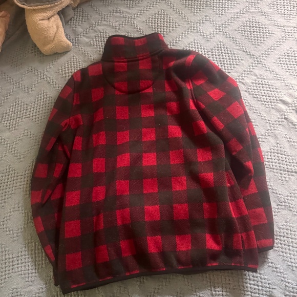 L.L. Bean womens better sweater fleece Plaid Sweater size large plaid - Picture 3 of 3